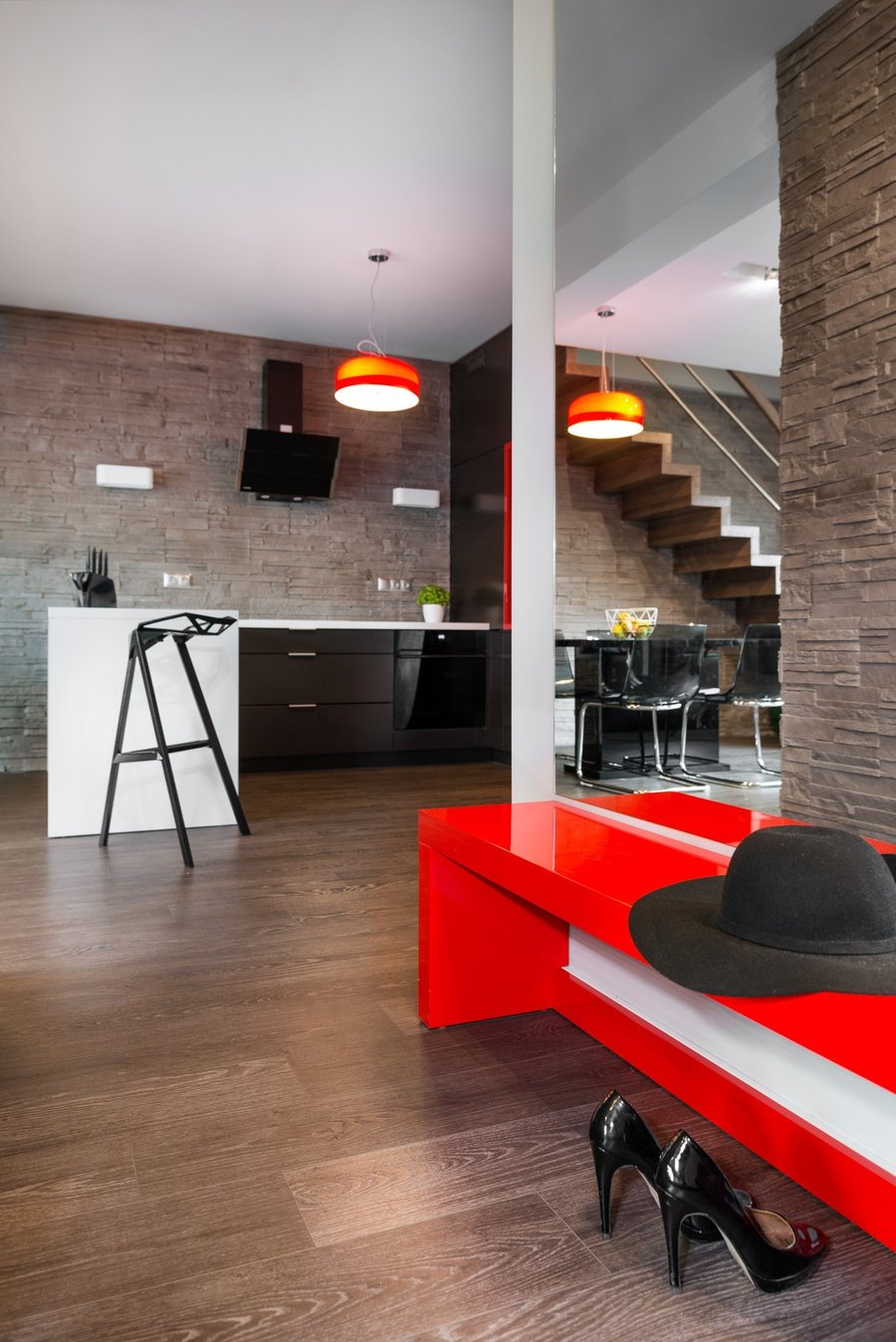 Bliżniak we Wrocławiu, projekt wnętrza Krystyna Dziewanowska / Red Cube Design